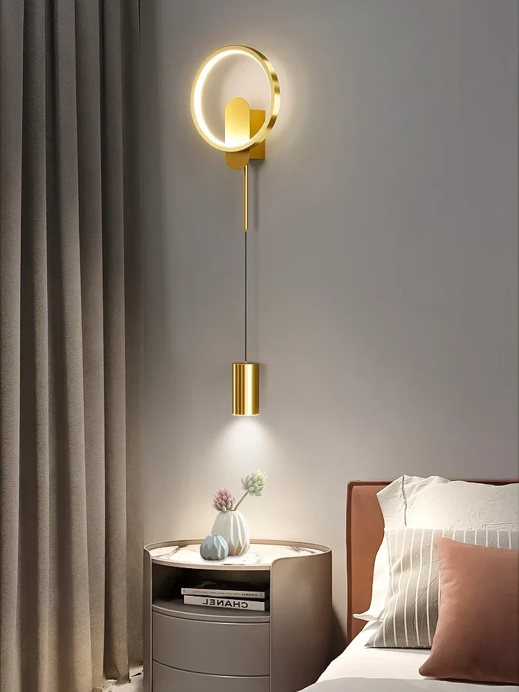

Bedside Wall Lamp Bedroom Light Light Luxury Nordic Simple Modern Corridor Aisle Wall Lamp Strip Living Room Background Wall