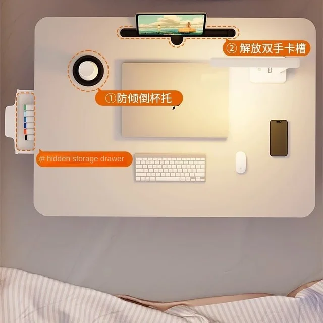 Computer Foldable Desk, Bed Small Table, Dormitory Student, Upper and Lower Bed Study Desk, Bede Stool, Notebook Stand 3