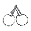 Cavity horse gag bit, metal two section mouth bit, stiff-bit type O horse equestrian equipment 8209262 4