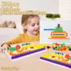 Mushroom Nails Plate Toys Puzzles Jigsaw Puzzle Creative Mosaic Pegboard Educational Toys Educational Building Block Diy Toys 1