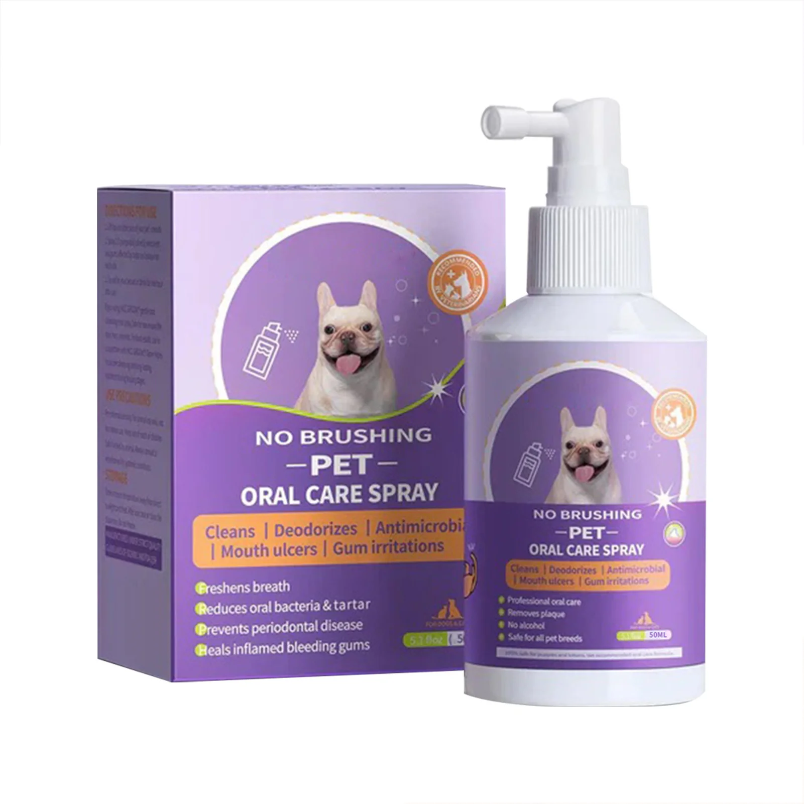 50ml Pet Oral Cleaner Spray Dog Cat Teeth Clean Deodorant Prevent Calculus Remove Kitten Bad Breath Pet Supplies Dog Accessories pet deodorant 300ml deodorant perfume dog cat disinfectant pet deodorant spray pet disinfectant parvovirus