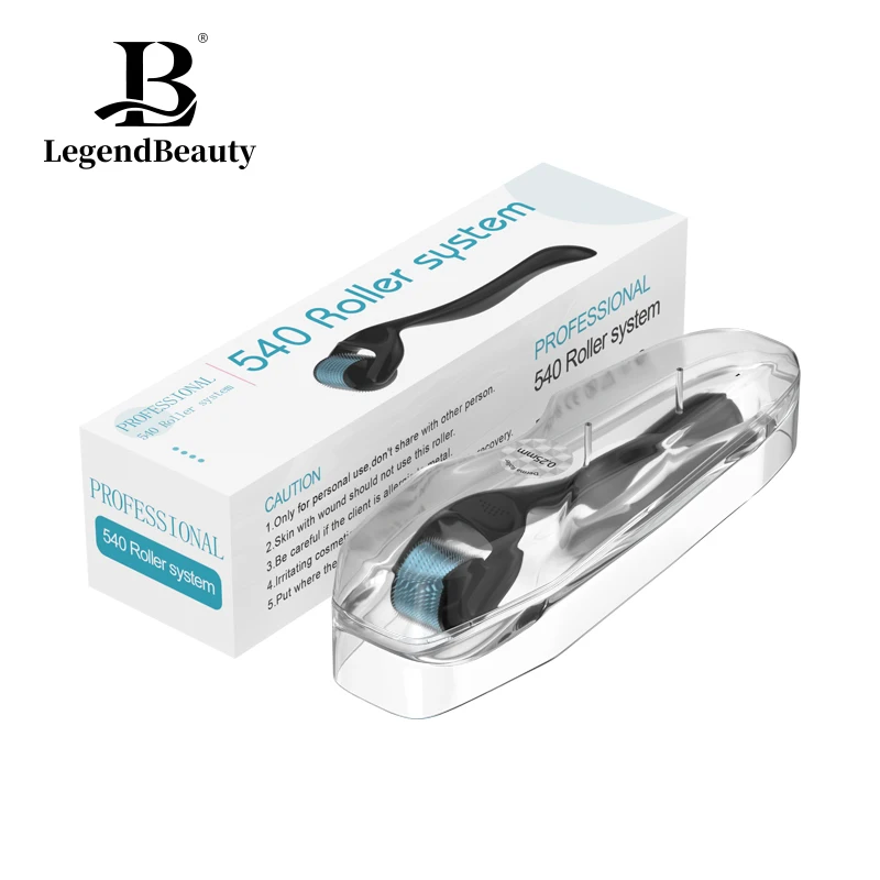 Derma Roller for Face Hair Beard Derma Roller System 540 Microneedles 0.3mm Skincare Tool