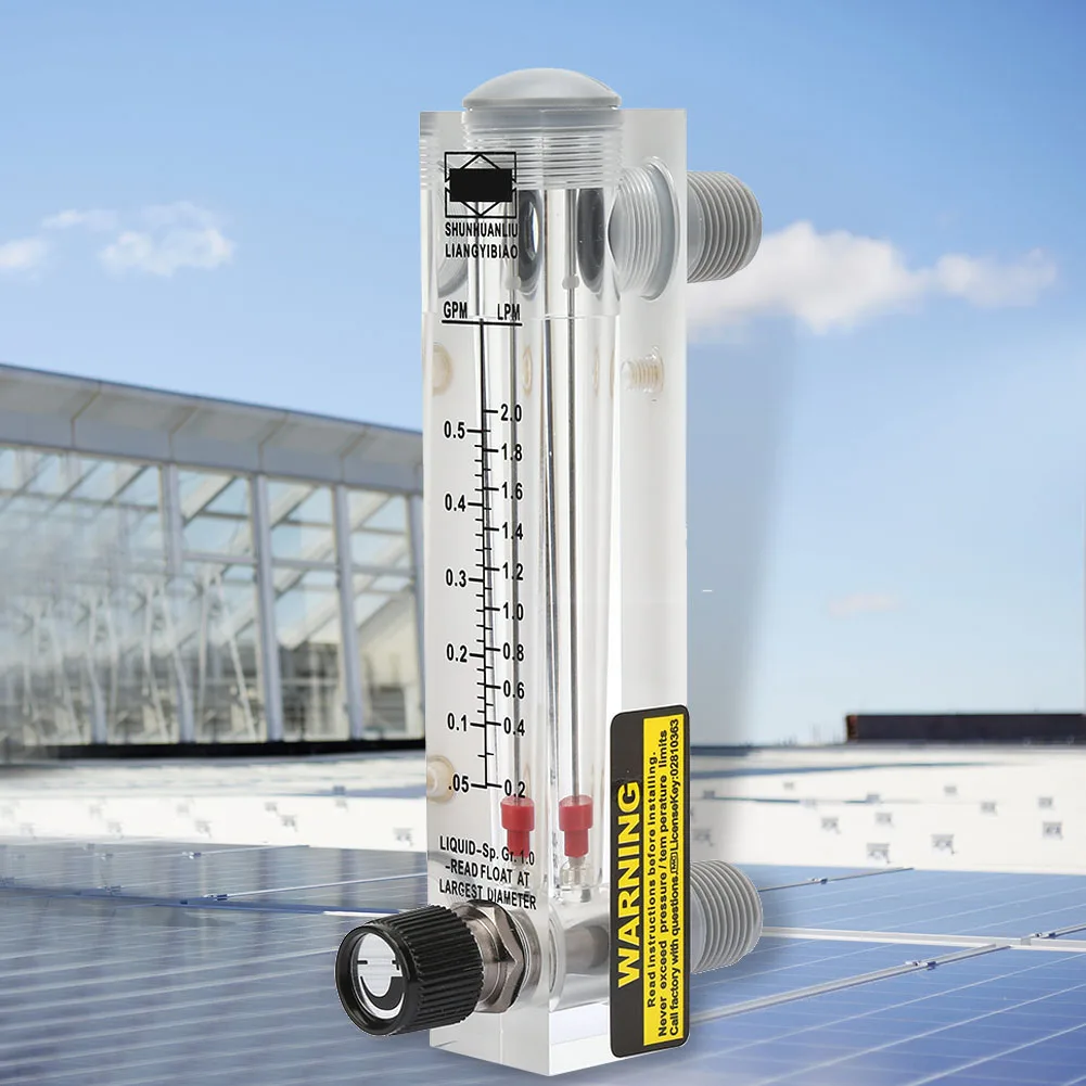 Liquid Meter Liquid Flowmeter LZM-15T 0.1-0.5GPM Knob Panel Type Flowmeter Meter Measurement ZG1/4" flow meter