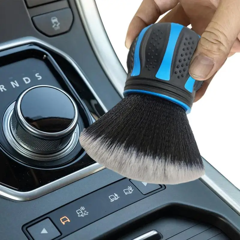 

Car Detailing Brushes Soft Bristles Auto Interior Dust Cleaner With Storage Rack Covers Car Detail Brush Cleaning Detail Tool