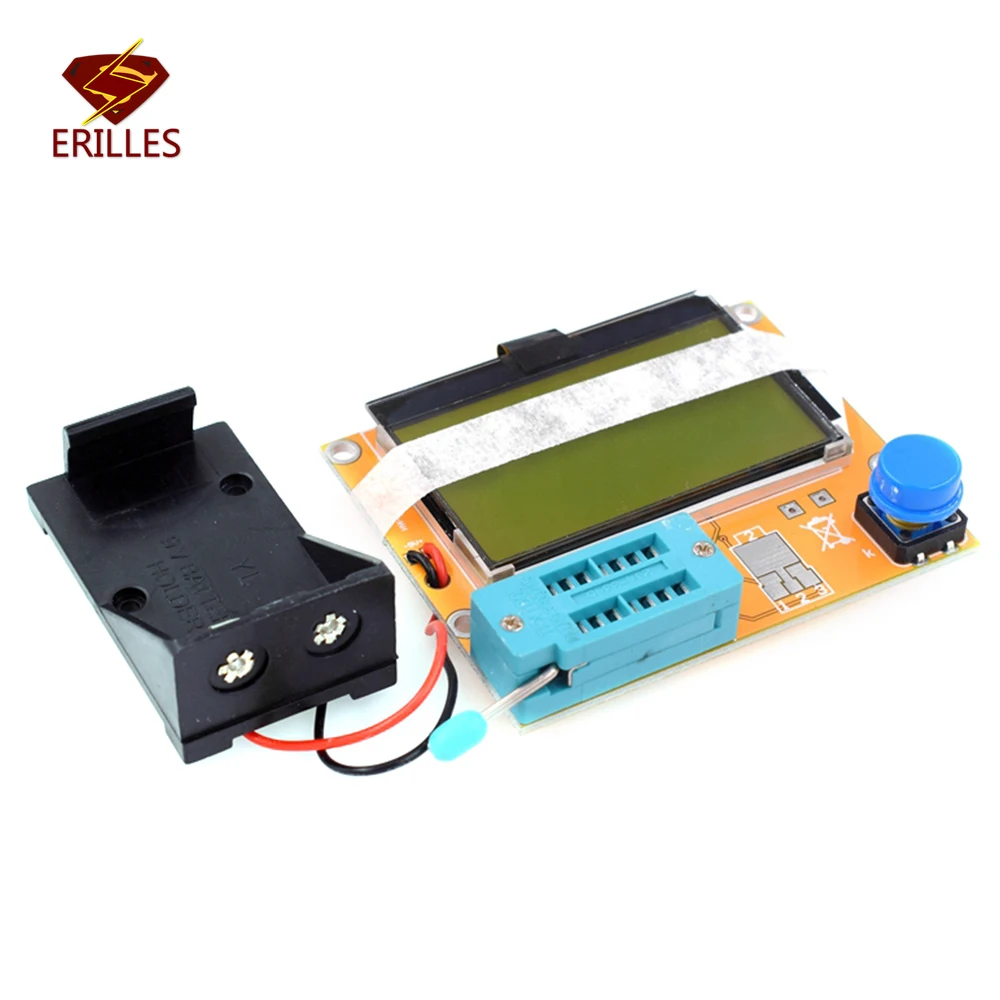 Atmega328 Esr Transistor Tester Lcr-T4 Diodo Triodo Resistenza Capacità Scr Induttanza Schermo Lcd Fr Mosfet Con Supporto Batteria