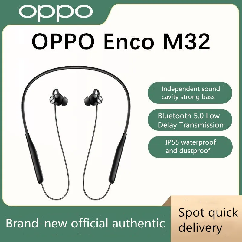 OPPO Enco M32 Auriculares inalámbricos Bluetooth para el cuello-Negro OPPO