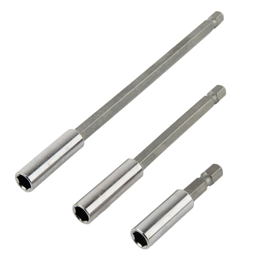 

3PCS 1/4 Repair Screw Driver Hex Quick-Release Carbon Steel Magnetic Screwdriver Extension Bit Holder 50/100/150mm Hand Tool