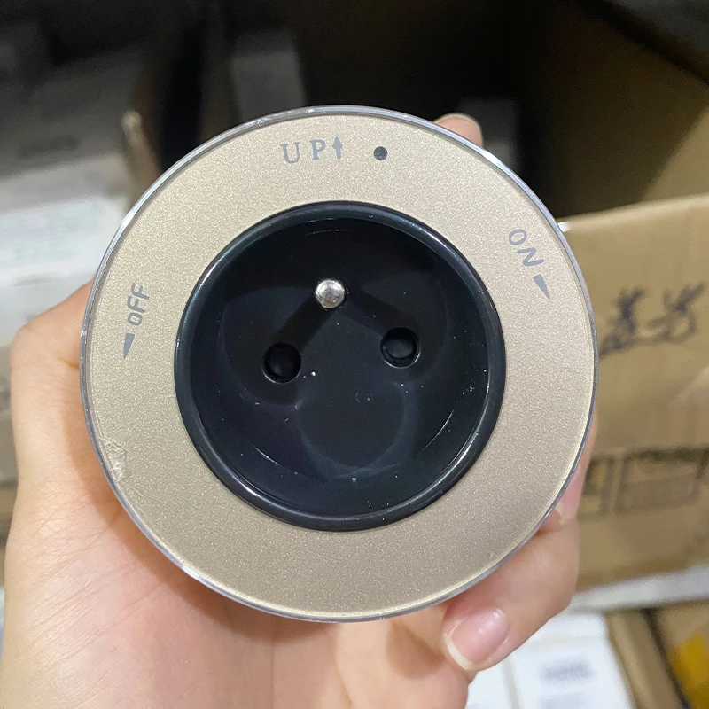Wall-montado Trilho Elétrico Tomada Plug Liga de Alumínio fr Padrão Adaptador Francês Sala e Cozinha Track Plug