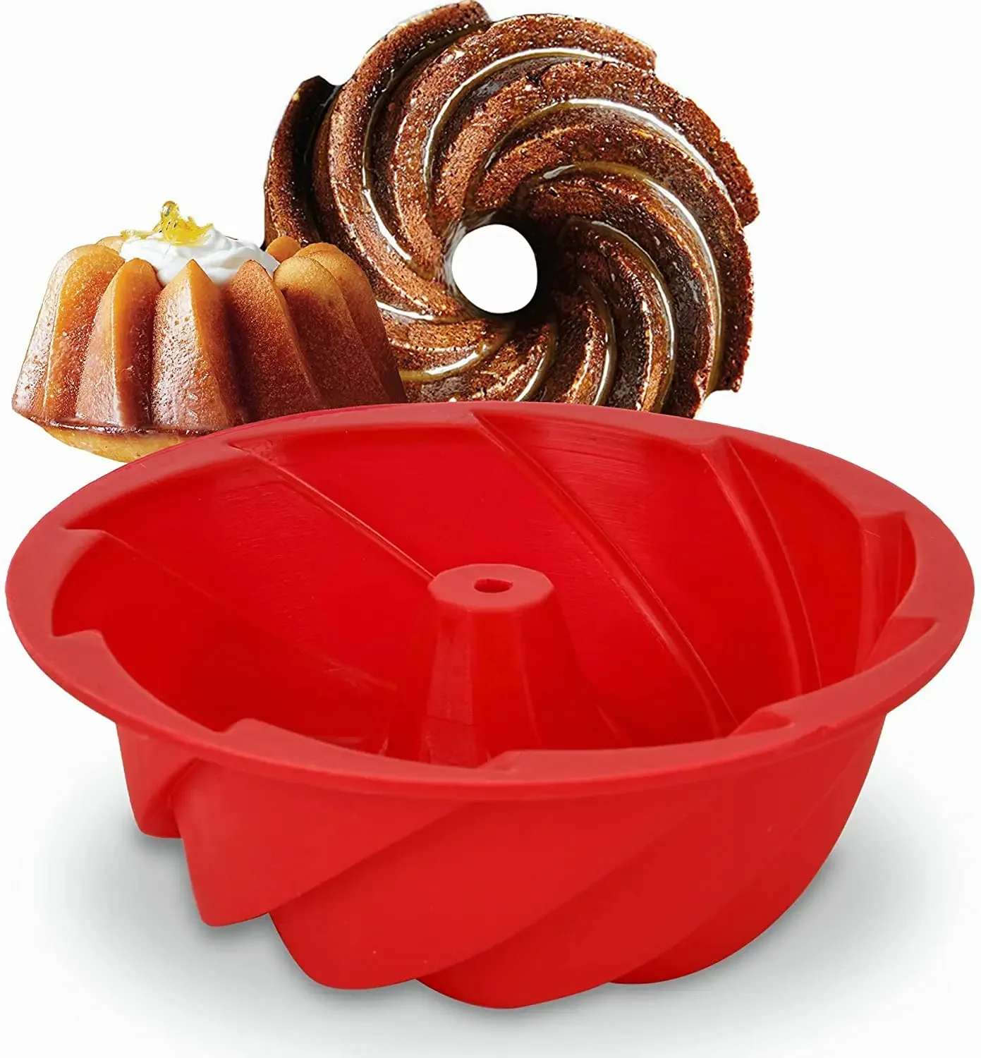 Mini Bundt Cake Pan Nonstick Silicone Mold Baking Premium Tube Pan Buntcake  Gelatin Moldes Para Gelatinas Moldes - AliExpress