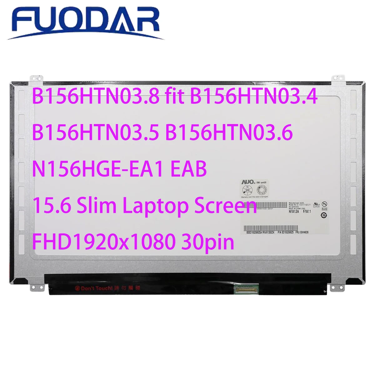 

B156HTN03.8 подходит для B156HTN03.4 B156HTN03.5 B156HTN03.6 N156HGE-EA1 EAB для 15,6 тонкого ноутбука ЖК-экран FHD1920x1080 30pin