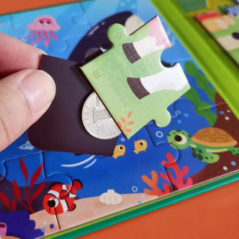 Puzzle Magnetici Per Bambini 3+ Anni, Tema Veicoli (pompieri, Polizia, Aereo), Libro Magnetico 3 In 1, 12-16-20 Pezzi, Gioco Educativo Da Viaggio