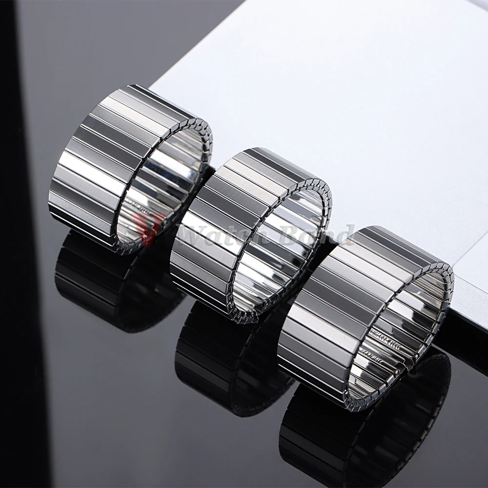 Cinturino Elastico per Orologio in Acciaio Inossidabile - 14mm 16mm 18mm 20mm 22mm - Retrattile Metallo per Uomo e Donna - Accessori