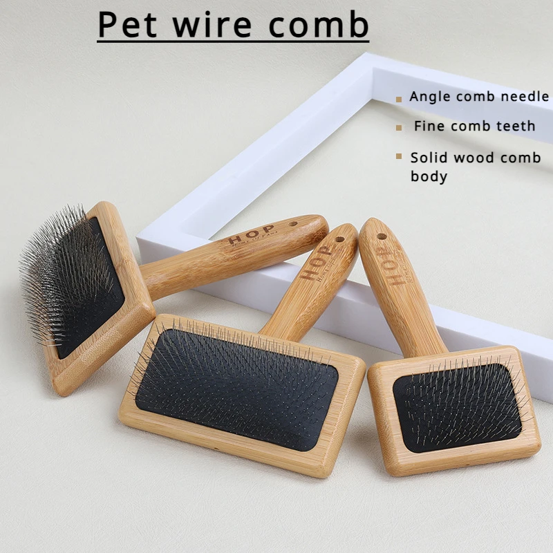 

Pet Cat Brush Dog Brush Bamboo Comb Shedding Hair Remove Needle Combs Grooming Tool For Dog Pet Cleaning Supplies Accessories