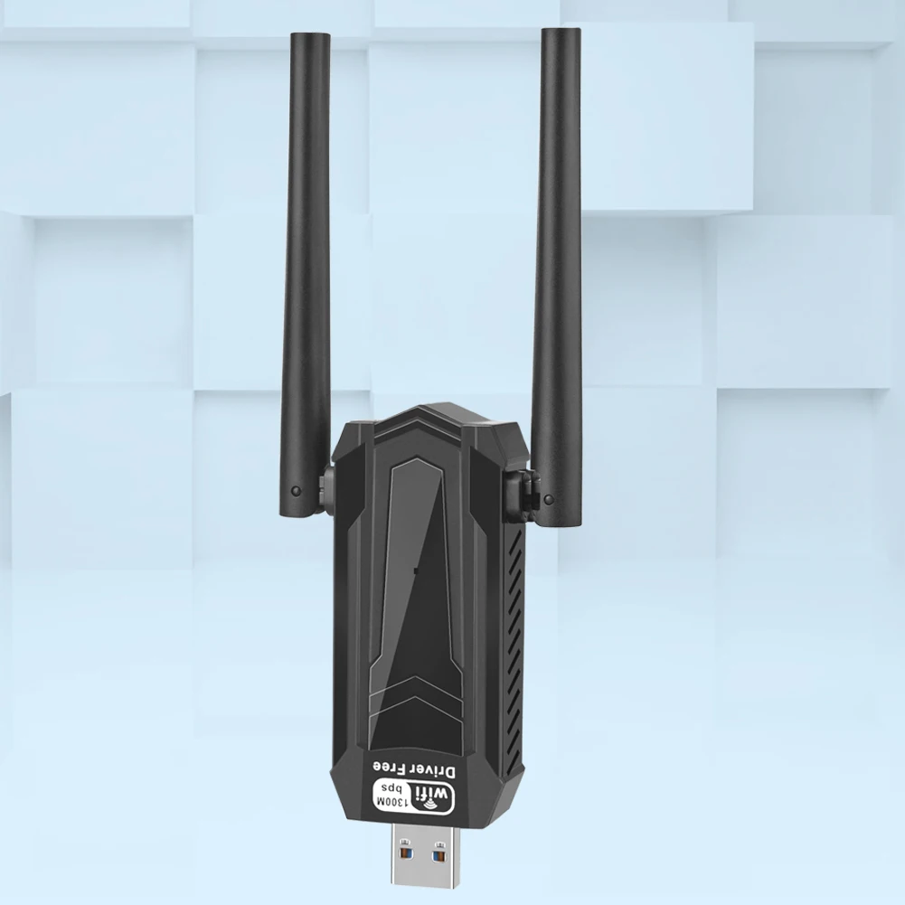USB 와이파이 카드 고이득 안테나, 듀얼 밴드 2.4, 5Ghz Wlan 송신기 리시버, 데스크톱 윈도우 XP, 비스타, 7-11 용, AC1300 Mbps