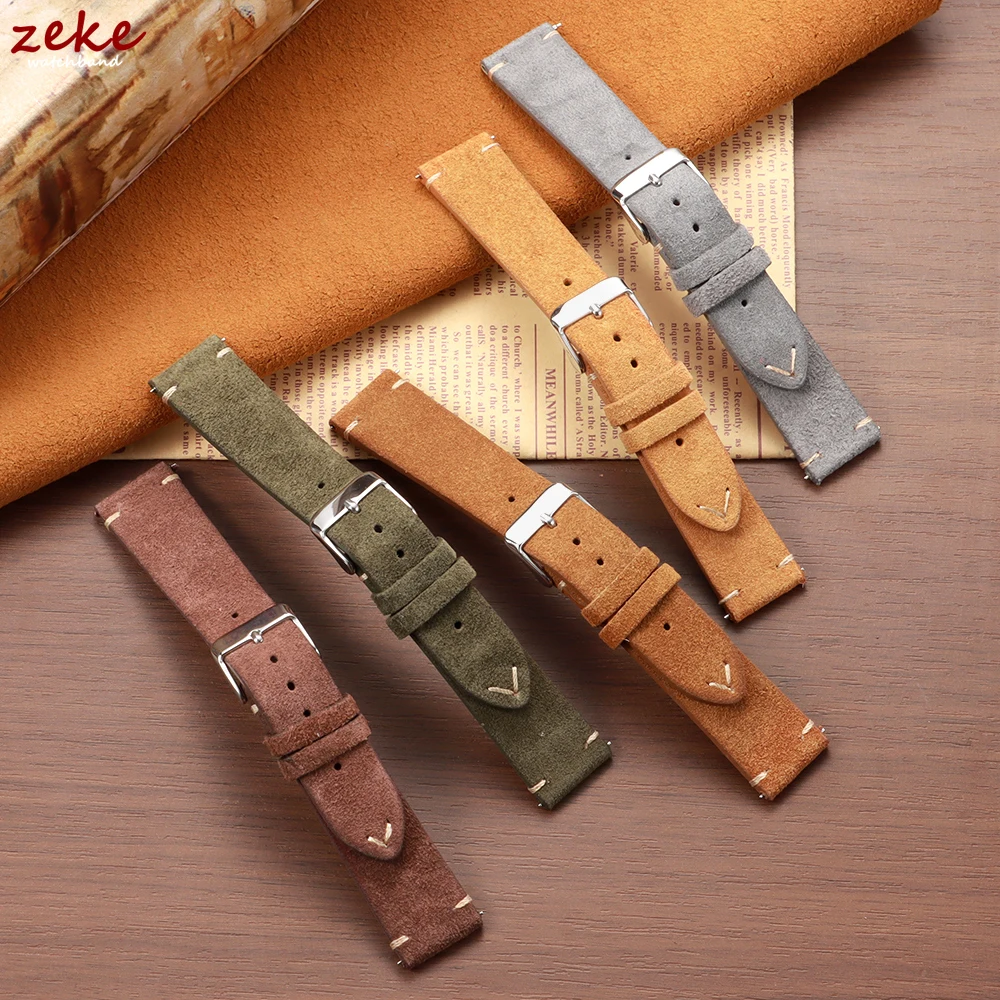 Vintage Red Suede Leather Quick Release Wristband Bracelet