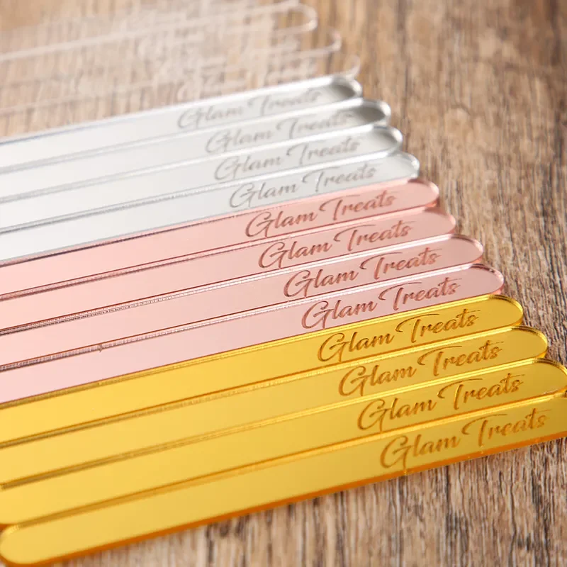 TX 12PCS 3MM Acrylic Ice Cream cakesicle sticks, Custom Popsicle  Sticks,Birthday,Baby Shower Baking Tools Popsicle Sticks - AliExpress