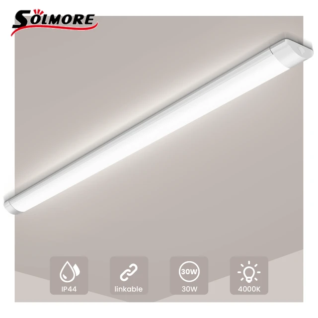 SOLMORE LED Ceiling Light Neon Tube 60CM/120CM 18/30W 1500LM 4000K