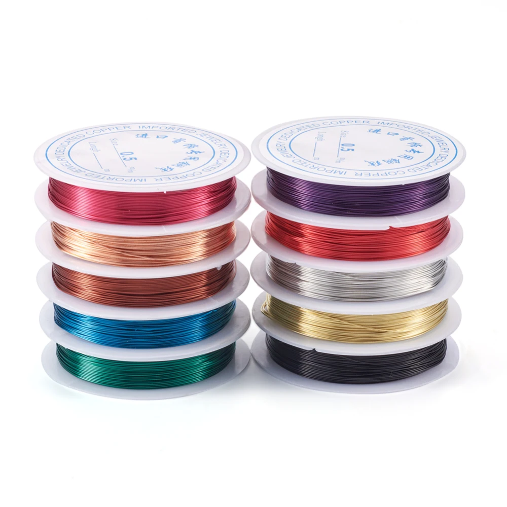 

10Rolls Copper Wire Jewelry Beading Wire for Jewelry Making DIY Accessories Colorful 0.3mm 0.4mm 0.5mm 0.6mm 0.8mm 1mm