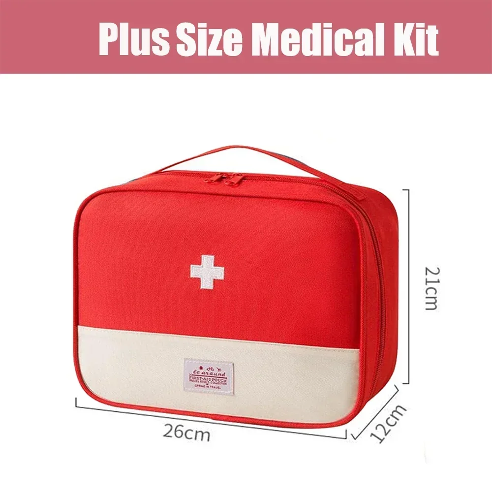 Botiquín Primeros Auxilios - 2 Piezas, Tela Oxford Impermeable, Rojo