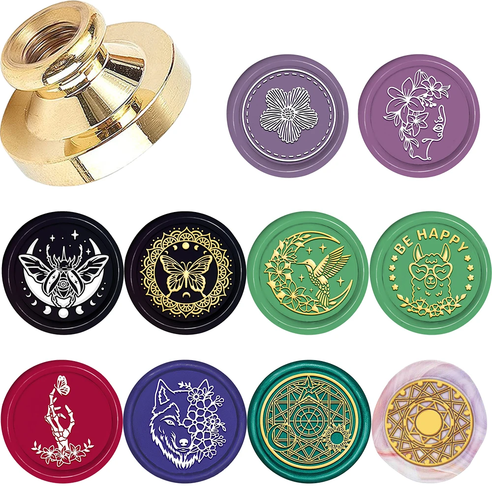 

Animal and Striped Wax Seal Stamp 25 Mm Brass Head Diy Craft Supplies Scrapbooking Christmas Wedding Invitation Decoration