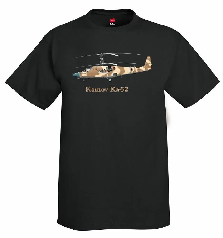 

Soviet/Russian Kamov Ka-52 Alligator Attack Helicopter T-Shirt Short Sleeve Casual 100% Cotton O-Neck Mens T-shirt Size S-3XL