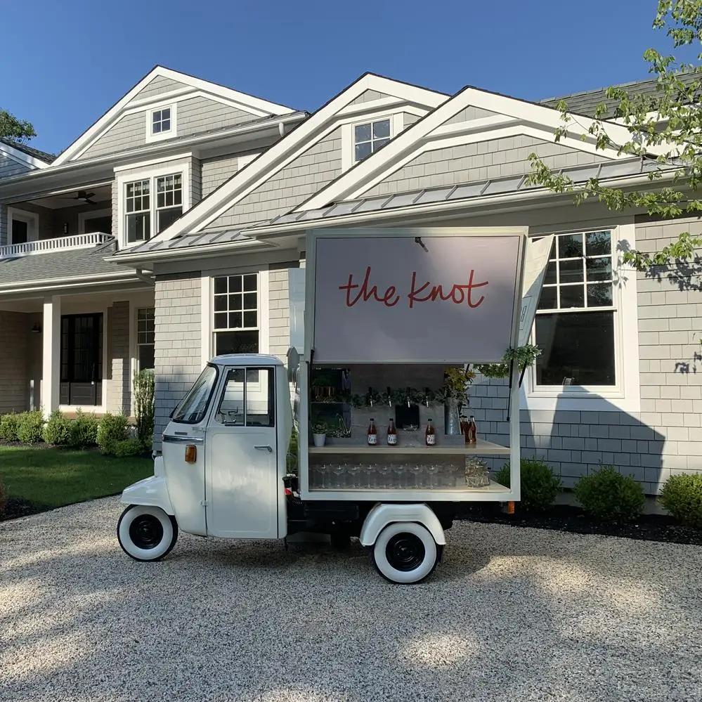 Vintage Piaggio Ape Truck Bar Mobile Batch Craft Cocktail Snack All'Aperto Cold Brew Coffee E Bevanda Analcolica Carrello Per Alimenti