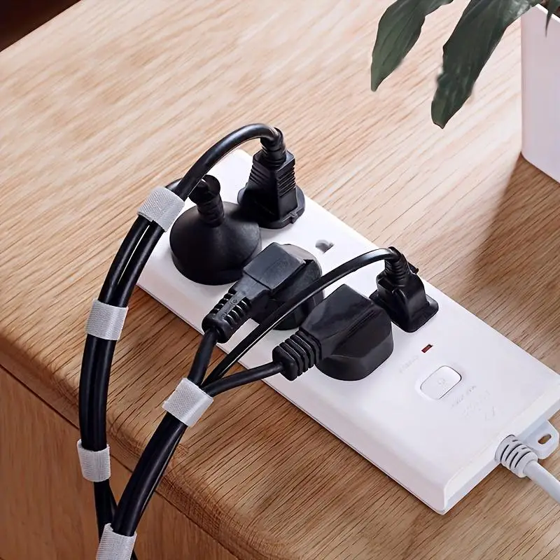 Self-Adhesive Hook and Loop Cable Tie - 5-Meter Wire Organizer Strap