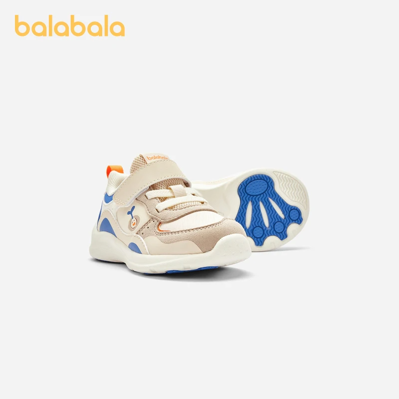 Balabala Baby Walking Shoes Baby Boys Girls 2024 New Soft-soled Trendy Boys Functional Shoes Anti-slip Kids Shoes 2