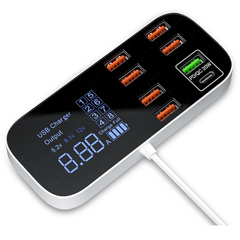 

8 портов Быстрая зарядка USB зарядное устройство HUB портативное зарядное устройство для путешествий адаптер быстрое зарядное устройство для смартфона