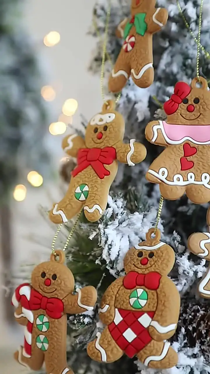Set Accessori Natalizi In Miniatura Per Casa Delle Bambole Scala 1:12 | Omino Pan Di Zenzero, Albero, Caramelle E Bevande | Decorazione Fai Da Te