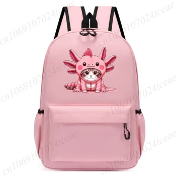 Boba Axolotl Borse Kawaii Zaino per bambini Cartone animato per bambini Borsa da scuola per asilo Zaino per il ritorno a scuola Bookbag Mochila Bookbag