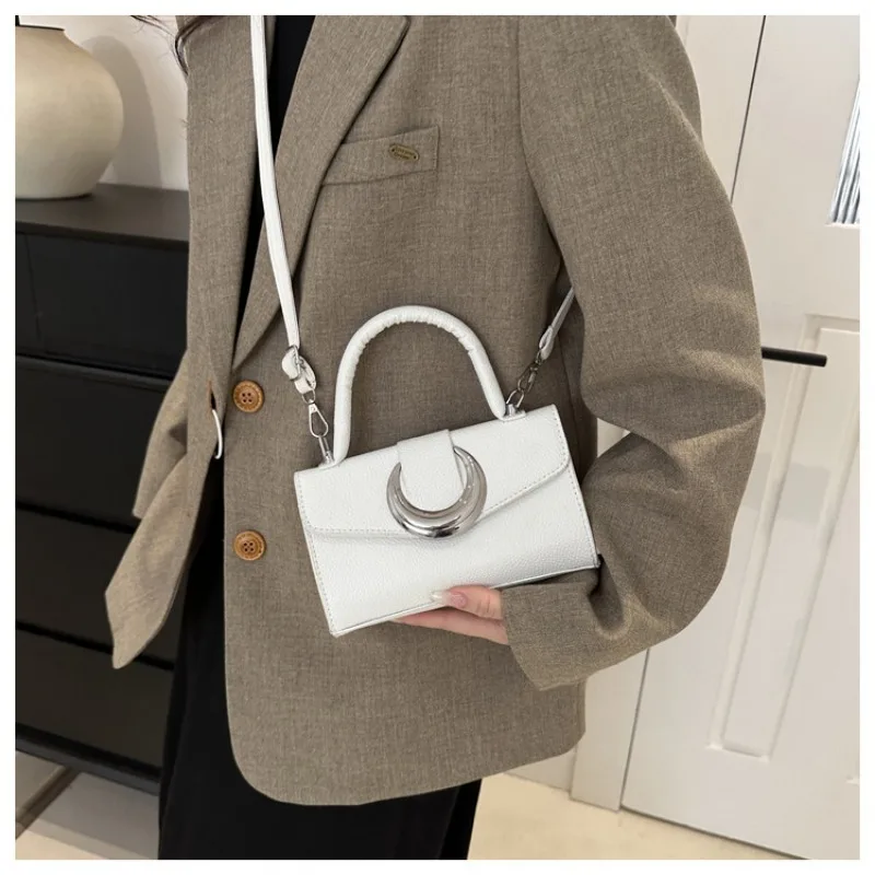 Fashion Solid Color 2024 New Western-style Casual Korean Crossbody Shoulder Bag Handbag for Women Small Square Shoulder Bag