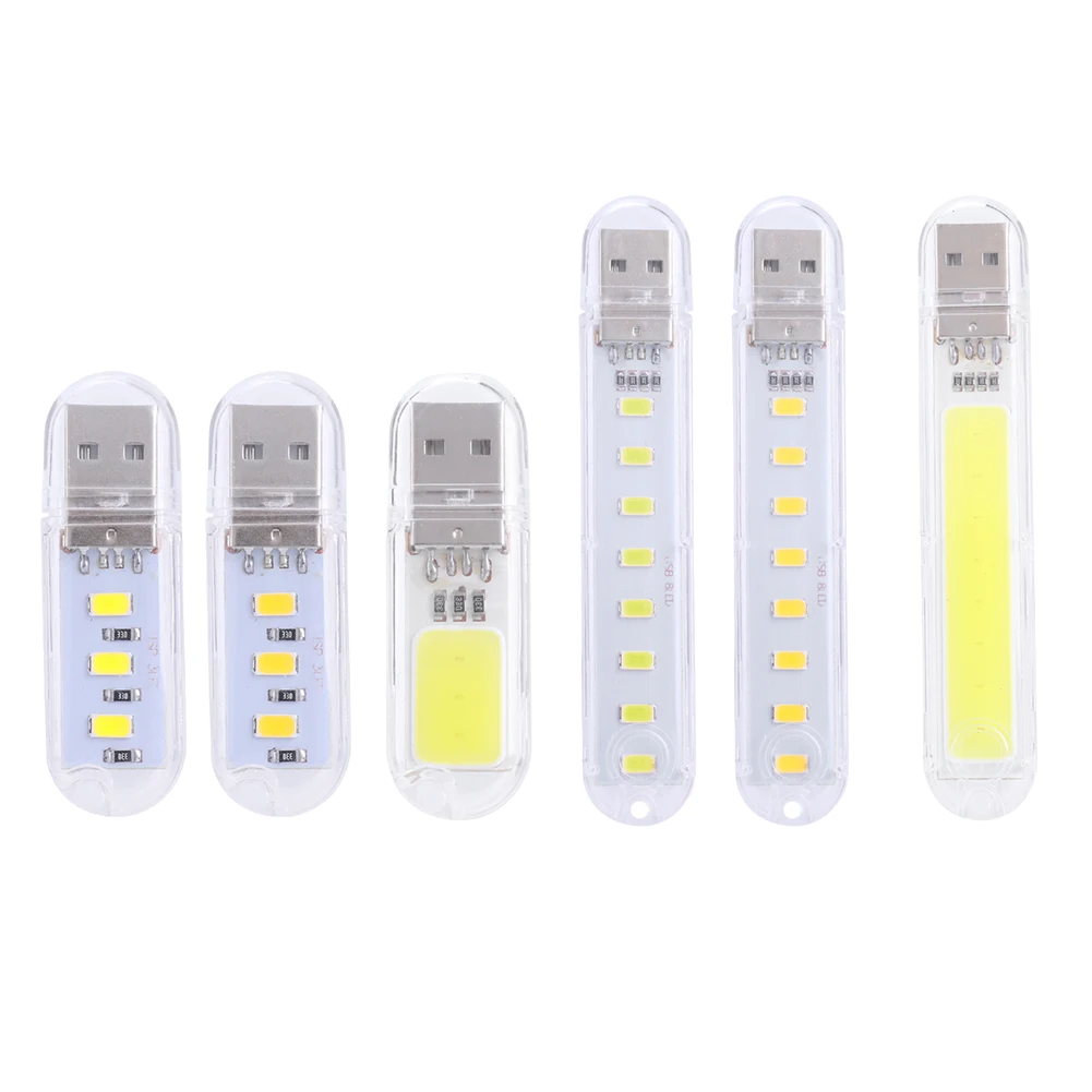 LED Light Portable USB LED Light USB For Power bank/computer Led Lamp Protect Eyesight 3/8 COB LED Lamps laptop For Xiaomi