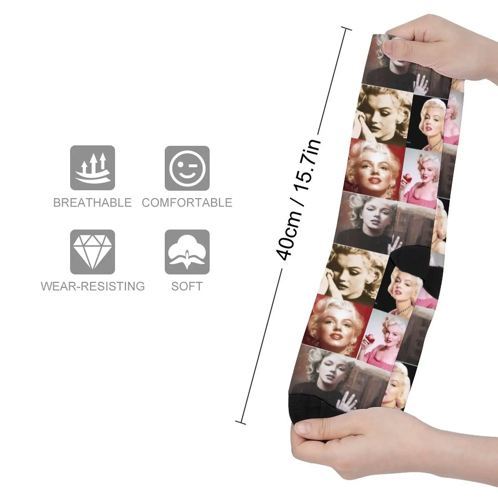 Marilyn Monroe American actress Vintage Aesthetic Photos Collage - 2 Socks retro hiking