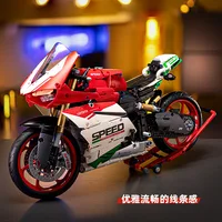 IN STOCK 1:5 MOC Technical Motorcycle Building Blocks Model Bricks Assembling Toys for Children Birthday Gift Set 2