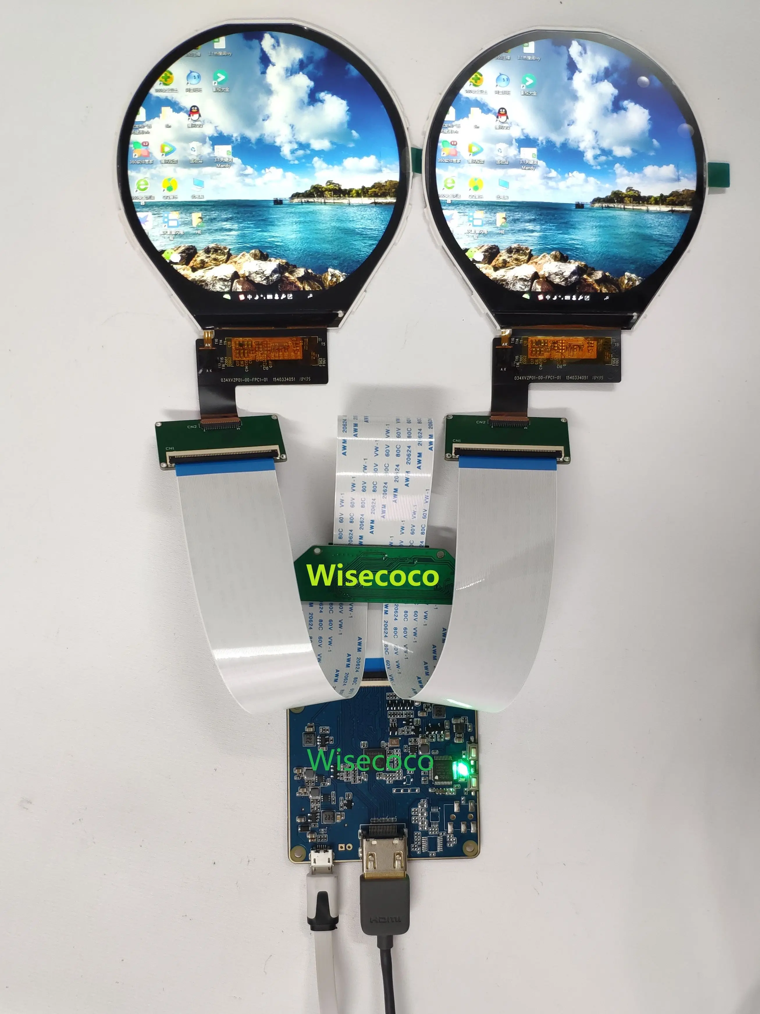 painel duplo, MIPI, 60Hz, 3,4 