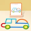 Kids Montessori Toy Wooden Creative Sticks And Rings Puzzle Intelligence Game Logical Thinking Games Children Educational Toys 4