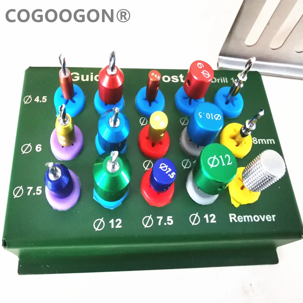 1SETDentalImplantGuidePositioningDrillsKitTitaniumGuidedBur