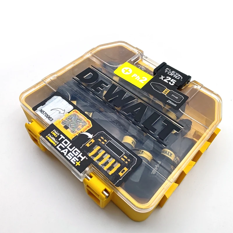 Impact Screwdriver Bits DEWALT DT70555T FLEXTORQ PH2 25mm 25Pcs Set With Mini Storage Box Fasteners Power Tool Accessories