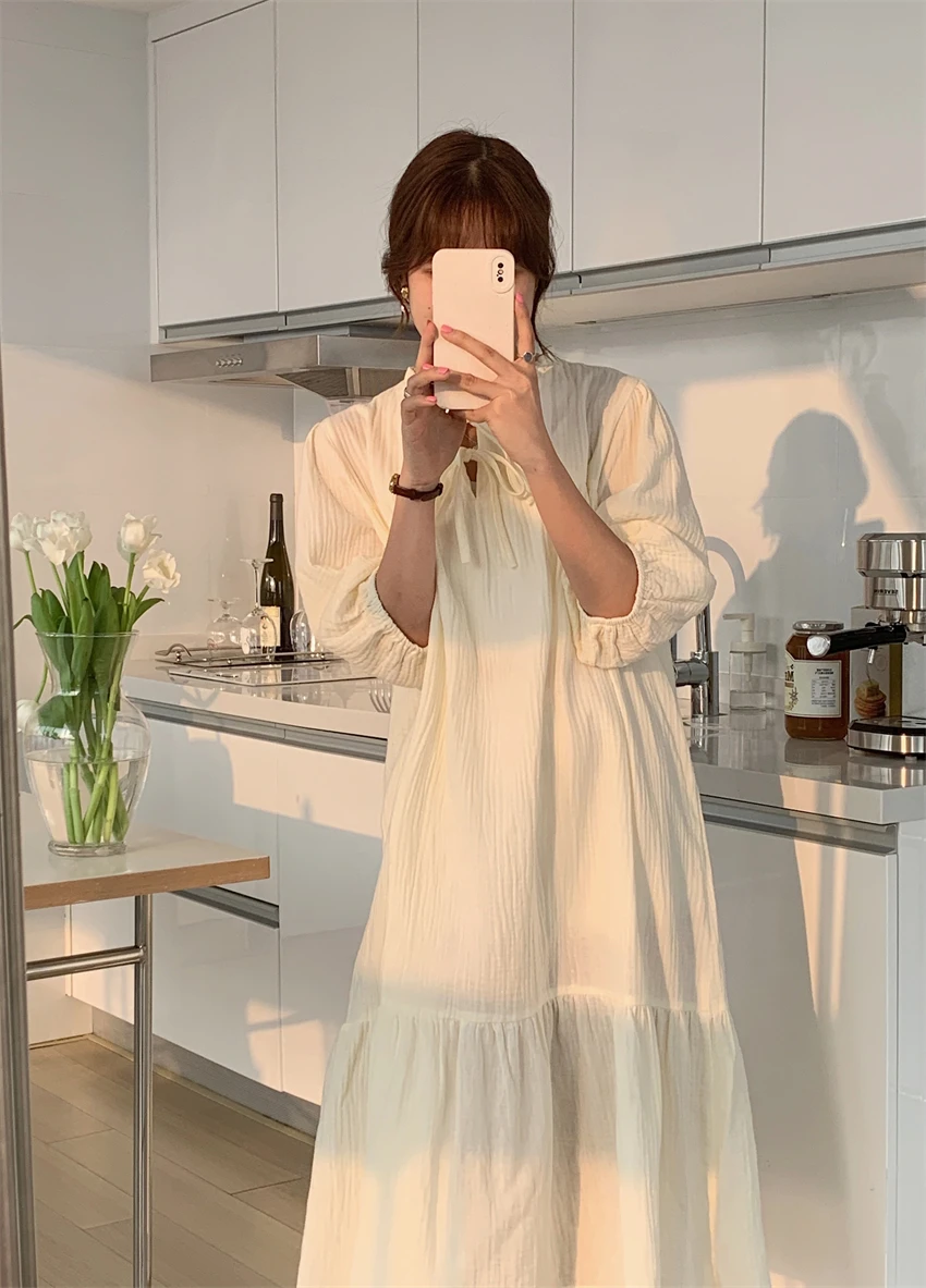 Spring Summer Women's Pajamas Set, White Girl Homeware, New 2023 Pajamas, Long One-piece Pajamas, Homewear