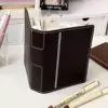 2 binders A7 notebook detachable loose-leaf dark brown notepad portable faux leather schedule planner，whith 80 pages 4