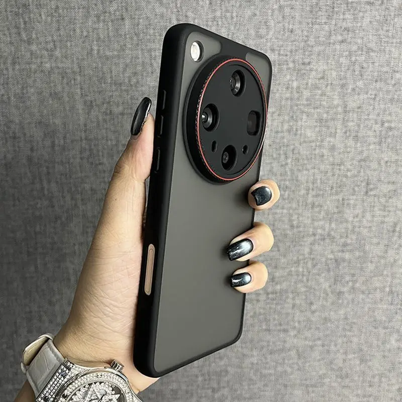 Sleek Frosted Transparent Acrylic Skin-Friendly Anti-Drop Phone Cover