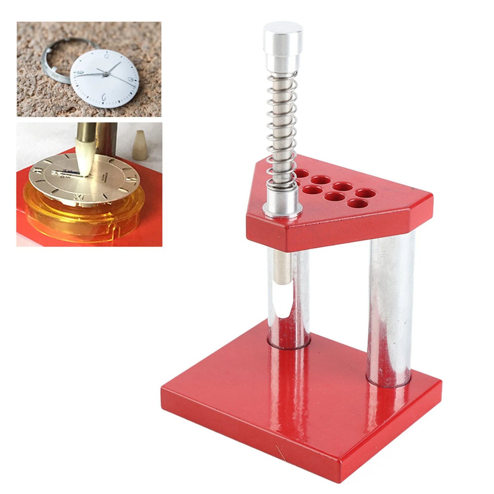 Enhanced Watch Repair Tool Kit with Hand Plunger and Alloy Steel Components, Includes 10 Plastic Dies