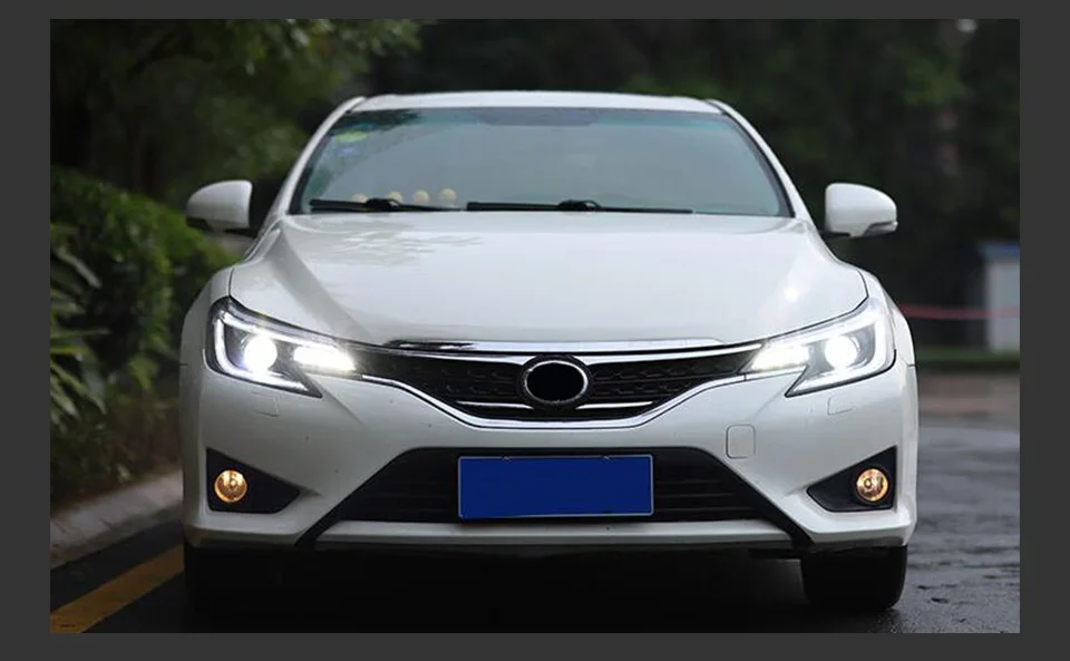 AKD Head Lamp for Toyota Mark X LED Headlight 2013-2017 Headlights Reiz DRL Turn Signal High Beam Angel Eye Projector Lens