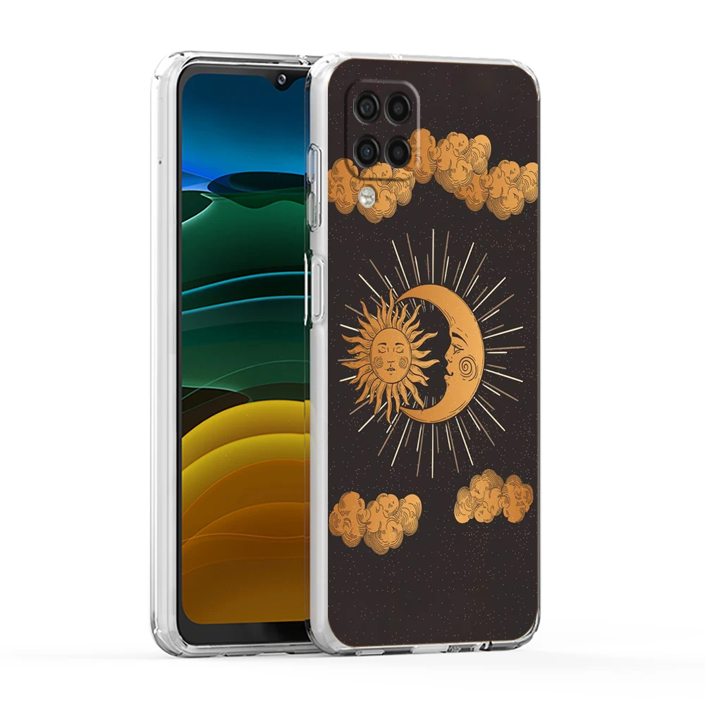 Suns Moons Clouds Astrological Hülle für Samsung Galaxy A13 A22 A32 A52 A72 A51 A71 A11 A31 A41 A33 A53 A73 5G Transparente Hülle – Detail 8