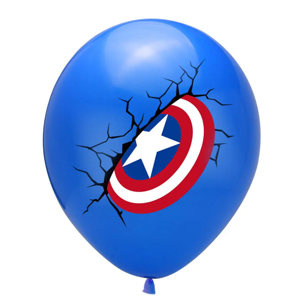 thumbnail image 1 of Paquete de 10 globos de látex de superhéroes de Marvel, Spider-Man, Hulk, Iron Man, suministros para fiestas de cumpleaños infantiles, fiestas temáticas de Los Vengadores, 1 of 5