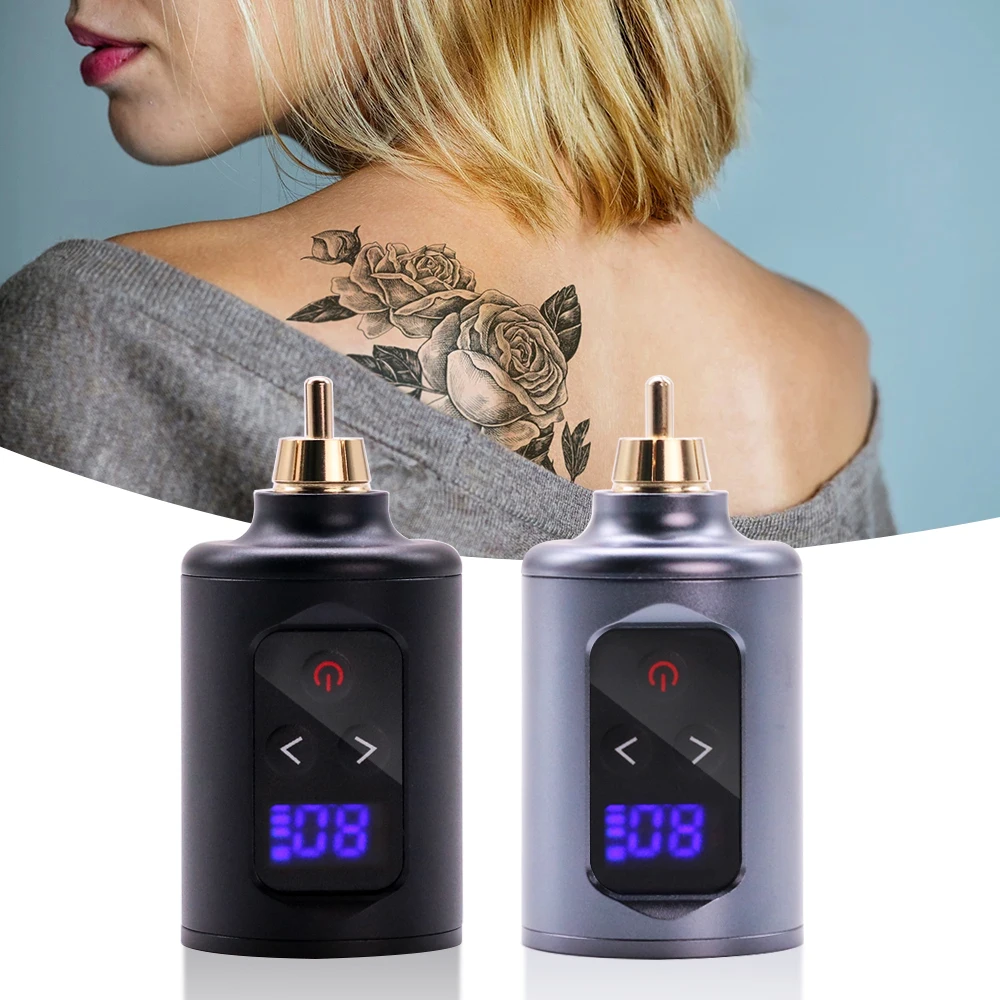 Wireless Tattoo Power Supply LCD Digital Display Rechargeable Portable 1400mAh Battery Source for Tattoo Machine Pen Accessories 7 2v np f980 10800mah rechargeable digital battery np f980 li ion for sony plm 100 ccd trv35 mvc fd91 mc1500c l10