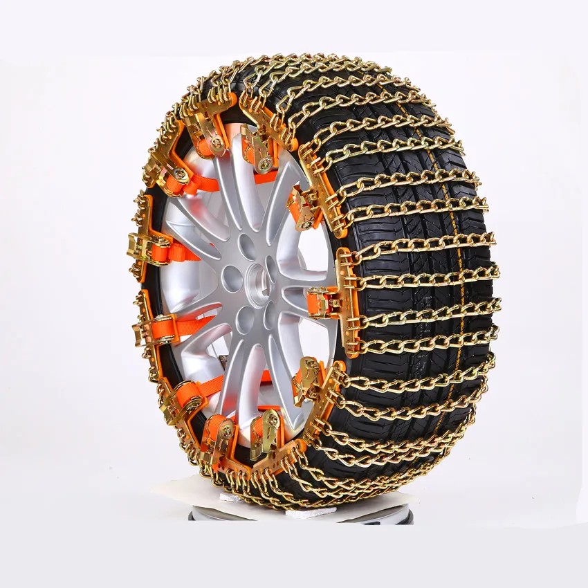Car Tire Snow Chains 4 Bars Manganese Steel Roadway Safety Winter Emergency Snow Chain SUV Pickup Universal Chain Tyre