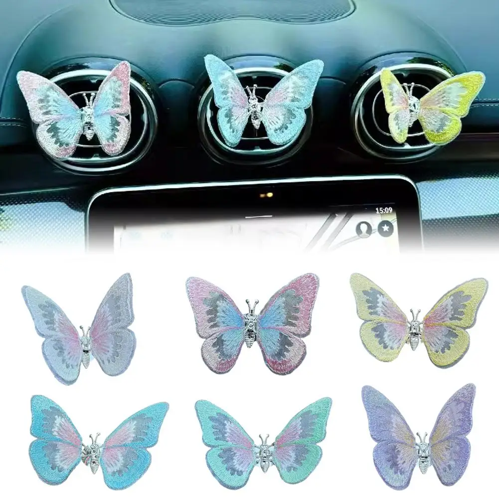 

Butterfly Car Air Vent Decoration Moving Butterflies Decorative Center Interior Console Accessories Car Dashboard Ornament D9R8