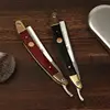 Manual Straight Razor Set Japanese High Carbon Steel Natural Wood Folding Shaving Knife Kit Sharp Ready To Use Barber Shop 3